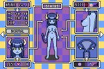 blue_body blue_hair blue_skin breasts fallopian_tubes female game_screen gameplay_mechanics hair horn internal looking_at_viewer nipples nude ovaries ovum solo spade_tail standing tail uterus arcnod anne_(arcnod) demon humanoid 3:2 digital_media_(artwork) pixel_(artwork)