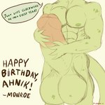 4_fingers abs anthro balls biceps big_balls big_penis birthday birthday_candle candle claws deltoids dialogue erection expansion fingers fire foreskin front_view genital_expansion genitals green_body green_scales green_skin growth huge_balls huge_penis humanoid_genitalia humanoid_penis hyper hyper_balls hyper_genitalia hyper_penis male muscular muscular_anthro muscular_male nipples nude pecs penis penis_expansion pink_body pink_skin pose scales simple_background solo speech_bubble text thick_penis monroethelizard lizard reptile scalie 1:1 2021 absurd_res colored colored_sketch digital_drawing_(artwork) digital_media_(artwork) english_text half-length_portrait hi_res pinup portrait signature sketch three-quarter_portrait