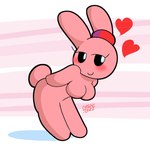 anthro breasts featureless_breasts featureless_crotch female heart_symbol looking_at_viewer solo cottonbuzzkill bunny_maloney candy_bunny lagomorph leporid mammal rabbit hi_res tagme