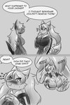 2koma absol anthro balls bar_emanata blush bodily_fluids breasts choker claws comic conjoined_speech_bubble cum cum_in_mouth cum_inside dialogue dialogue_box duo emanata english_text eyewear fan_character female fluffy fluffy_tail flustered flying_sweatdrops generation_3_pokemon generation_5_pokemon genital_fluids genitals glasses greyscale hair hi_res jewelry layan_irfan legendary_pokemon male male/female meme monochrome name_drop name_in_dialogue necklace nintendo onomatopoeia oral oral_penetration penetration penis pokemon pokemon_(species) remy_bell reshiram reverse_jackhammer_position sound_effects species_in_dialogue speech_bubble sweat sweatdrop tail tetsushi text until_it_snaps view_between_legs white_hair