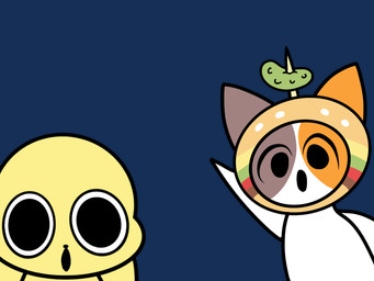 anthro duo female food_costume gesture hand_gesture male mottled open_mouth piebald pointing simple_background transparent_background chipepper_(artist) chikn_nuggit soyjak two_soyjaks_pointing cheezborger_(chikn_nuggit) chikn_nuggit_(chikn_nuggit) calico_cat canid canine domestic_cat felid feline felis mammal alpha_channel meme