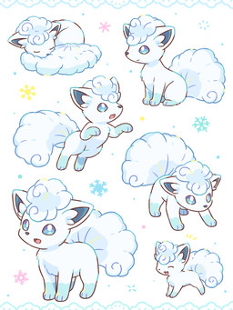 ambiguous_gender blue_eyes emanata eyes_closed feral fur happy leg_markings looking_at_viewer markings multi_tail open_mouth paws sitting sleeping snowflake socks_(marking) solo tail tongue white_body white_fur nekogyo122 nintendo pokemon alolan_form alolan_vulpix canid canine generation_7_pokemon mammal pokemon_(species) regional_form_(pokemon) 2023 3:4 absurd_res hi_res