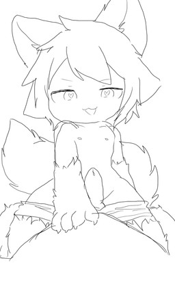 anthro first_person_view fur genitals hair looking_at_viewer looking_pleasured male paws penetration penile penile_penetration penis solo tail transformation young chano changed_(video_game) lin_(changed) human humanoid mammal hi_res monochrome