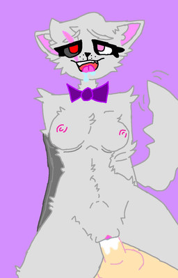 anthro bodily_fluids bow_tie cum cybernetic_arm cybernetic_eye cybernetic_limb cybernetics drooling duo eye_scar facial_scar female fluffy genital_fluids genitals human_on_anthro humanoid_genitalia humanoid_penis interspecies machine penetration penis saliva scar mrsmanager fan_character canid canine fox human mammal hi_res