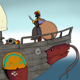 cannon clothing female hat headgear headwear hyper hyper_pregnancy melee_weapon pirate pregnant ranged_weapon rust ship shipwreck solo sword ttrpg vehicle watercraft weapon vwpologt aquatic arthropod cephalopod coleoid crustacean decapod human lobster malacostracan mammal mollusk octopodiform octopus 1:1 hi_res