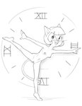 analog_clock anthro areola bangs big_areola big_eyes big_iris biped blush blush_lines breasts claws clock curved_eyebrows dark_areola dark_nipples darkened_genitalia darkened_pussy erect_nipples extended_arms extended_leg eyebrows eyelashes fangs feet female finger_claws fingers front_view genitals gesture hair hand_gesture happy holidays humanoid_hands iris leaning leaning_forward long_legs long_whiskers looking_at_viewer navel nipples no_pupils nude nude_anthro nude_female on_one_leg open_mouth open_smile plantigrade pointing pointy_ears pose prick_ears pussy raised_heel raised_leg roman_numeral short_hair small_breasts smile smiling_at_viewer solo standing straight_leg tail teeth thin_eyebrows toe_claws toes tongue whiskers dbaru lackadaisy new_year new_year_2025 ivy_pepper domestic_cat felid feline felis mammal 2024 black_and_white digital_drawing_(artwork) digital_media_(artwork) full-length_portrait hi_res monochrome portrait