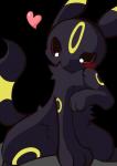 :3 ambiguous_gender blush feral fluffy heart_symbol looking_at_viewer paws sitting smile solo tuft shin_(artist) nintendo pokemon eeveelution generation_2_pokemon pokemon_(species) umbreon alpha_channel hi_res