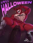 abs ankle_grab anthro backsack balls barazoku biceps big_muscles big_penis black_background blush bodily_fluids claws duo erection eye_patch eyebrows eyewear first_person_view fur genital_fluids genitals heart_symbol holidays hook hook_hand huge_penis humanoid_genitalia humanoid_penis imminent_anal imminent_sex leg_grab looking_at_viewer lying machine male male/male motion_lines muscular muscular_anthro muscular_male narrowed_eyes navel nipples nude obliques on_back open_mouth open_smile pecs penis penis_size_difference perineum precum sharp_teeth simple_background smile solo_focus spread_legs spreading sweat teeth text thick_penis throbbing throbbing_penis tongue tongue_out tuft vein veiny_penis wire yellow_heart zcik five_nights_at_freddy's halloween scottgames foxy_(fnaf) ambiguous_species animatronic canid canine fox mammal robot 2022 absurd_res digital_media_(artwork) english_text hi_res signature watermark