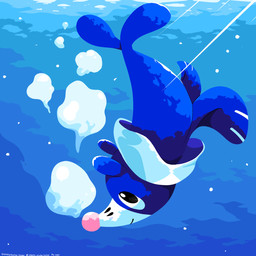 ambiguous_gender black_eyes blue_body feral looking_at_viewer markings solo tail underwater water whisker_markings sleepy_sealion nintendo pokemon generation_7_pokemon pokemon_(species) popplio 1:1 2025 absurd_res dated hi_res signature