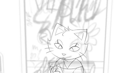 anthro bathroom biped cellphone electronics eyelashes eyeliner female graduation_cap graduation_robe hair makeup mirror phone short_hair sink sitting smartphone solo stadium text toilet walking whiskers itsdanfango jalei_(itsdanfango) domestic_cat felid feline felis mammal 2023 2d_animation animated black_and_white english_text long_playtime monochrome no_sound sketch unfinished video