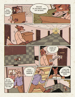 anthro college group male school tuvvin canid canine eulipotyphlan fox lagomorph leporid mammal mole_(animal) rabbit absurd_res comic hi_res