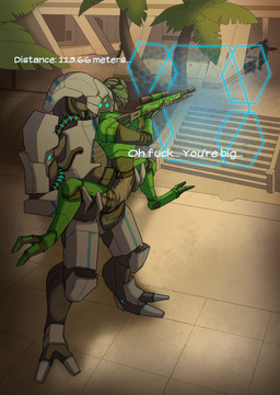 anthro armor bodypaint claws dialogue duo enemies erection face_paint female female_penetrated genitals gun holding_object holding_person holding_weapon interspecies machine male male/female male_penetrating male_penetrating_female not_furry penetration penile penile_penetration penis penis_in_vagina ranged_weapon rifle robophilia sex size_difference sniper_rifle teeth text vaginal vaginal_penetration vulva weapon redgreendied bioware electronic_arts mass_effect caetillia_sullianus unit_318 alien alien_humanoid geth geth_juggernaut human humanoid mammal robot turian absurd_res digital_media_(artwork) english_text hi_res