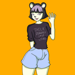 anthro clothing herm intersex shirt solo t-shirt topwear drezja bear giant_panda mammal 1:1 absurd_res hi_res