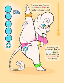 anal_beads anthro breasts brown_eyes clothing exercise_clothing female fur leotard meter multicolored_text open_mouth open_smile pink_clothing pink_leotard poofy_hair sex_toy simple_background smile solo speech_bubble spread_legs spreading stretching tail teeth text translucent translucent_clothing white_body white_fur kaboozey pooh_(kaboozey) canid canine canis domestic_dog mammal poodle absurd_res hi_res