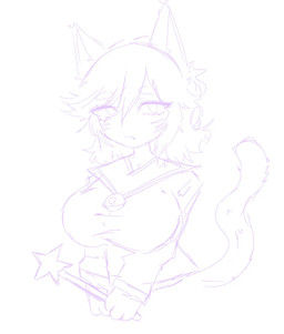 3_fingers alternate_breast_size anthro asian_clothing bell big_breasts breasts clothing crossgender east_asian_clothing female fingers hair holding_object japanese_clothing japanese_school_uniform magic_wand school_uniform serafuku solo tail uniform third_(artist) 90_percent_studios purrfect_apawcalypse angel_grimalkin domestic_cat felid feline felis mammal 2024 hi_res sketch