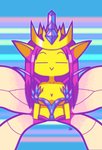 breasts crown eyes_closed female headgear humanoid_pointy_ears not_furry pointy_ears solo wings yellow_body neithr terraria empress_of_light humanoid hi_res