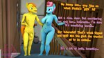 16:9 3d_(artwork) anthro balls big_breasts breasts casual_nudity dialogue digital_media_(artwork) duo english_text equid equine female friendship_is_magic genitals hasbro hi_res husband_and_wife male mammal married_couple mature_female mr._cake_(mlp) mrs._cake_(mlp) my_little_pony nipples nude senthaurekmern text widescreen