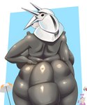 5:6 absurd_res aggron anthro anthrofied arttukorppu ball beach_ball big_breasts big_butt big_tail bikini blue_eyes breasts butt clothing duo felid female female_focus generation_3_pokemon glistening glistening_butt grey_body hi_res horn huge_breasts huge_butt inflatable looking_at_viewer looking_back looking_back_at_viewer mammal nintendo nude pokemon pokemon_(species) pokemorph rear_view skitty slightly_chubby solo_focus swimwear tail thick_tail voluptuous_anthro voluptuous_female