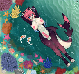 4_toes abs ambiguous_feral ambiguous_gender animal_genitalia animal_penis anthro areola balls bangs blue_eyes blue_hair breasts chest_tuft claws detailed_background equine_genitalia equine_penis erection eyebrows eyelashes feet feral fin fur genitals group gynomorph gynomorph_anthro hair hands_behind_head high-angle_view intersex intersex_anthro larger_anthro larger_gynomorph larger_intersex lidded_eyes light lips long_hair long_tail looking_at_viewer looking_up looking_up_at_viewer markings medium_breasts mismatched_animal_penis mismatched_genitalia mismatched_penis multicolored_body multicolored_fur multicolored_hair multicolored_tail navel nipples nude_ambiguous nude_anthro nude_gynomorph open_mouth open_smile orange_markings outdoor_nudity outside paws penis pink_areola pink_body pink_hair pink_markings pink_nipples purple_body purple_eyebrows purple_fur purple_nose purple_tail red_tongue ripples rock seashell shell size_difference smaller_ambiguous smaller_feral smile smiling_at_viewer solo_focus straight_legs swimming tail tail_fin tail_markings thick_bottom_lip toe_claws toes tongue tuft two_tone_hair water white_balls white_body white_claws white_fur white_lips white_tail yellow_body evilangel_art kalea_kalani ambient_fish ambient_sealife amur_carp anthozoan aquatic asterozoan canid canine canis carp cnidarian coral cyprinid cypriniform echinoderm fish hybrid koi mammal shark starfish typical_carp wolf 2024 colored digital_drawing_(artwork) digital_media_(artwork) english_description hi_res lighting shaded signature