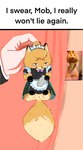 anus apron butt carrying_another clothed clothed_feral clothing countershade_arms countershade_butt countershade_face countershade_legs countershading dress duo feet feral fluffy fluffy_tail fur handpaw hindpaw leg_markings light_body maid_headdress maid_uniform male markings micro orange_body orange_fur paws real reference_image socks_(marking) tail tan_body tan_countershading text uniform x_anus tannyyee520 mob_psycho_100 one_(manga) reigen_arataka shigeo_kageyama canid canine cricetid fox hamster human mammal rodent english_text hi_res meme