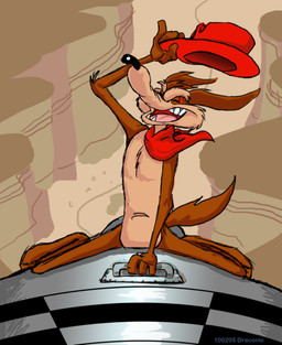 4_fingers abstract_background anthro arm_tuft athletic athletic_anthro athletic_male belly bent_legs biped black_nose bomb brown_body brown_fur canyon casual_nudity chest_tuft clothing cowboy_hat ears_back elbow_tuft explosives eyebrows eyes_closed fingers fur hat head_tuft headgear headwear holding_clothing holding_hat holding_headgear holding_headwear holding_object humanoid_hands humanoid_heel kerchief knee_tuft leg_tuft machine male multicolored_body multicolored_fur neckerchief neckwear nude outside paws pecs pivoted_ears plantigrade pose raised_finger red_cowboy_hat red_kerchief red_neckerchief riding riding_machine sharp_teeth shoulder_tuft sketchy skin_folds skinny solo tan_belly tan_body tan_eyebrows tan_fur teeth teeth_showing text toe_tuft tuft two_tone_body two_tone_fur stevethedragon dr._strangelove_or:_how_i_learned_to_stop_worrying_and_love_the_bomb looney_tunes warner_brothers wile_e._coyote canid canine canis coyote mammal 2010 artist_name colored dated digital_drawing_(artwork) digital_media_(artwork) krita_(artwork) pinup shaded sketch