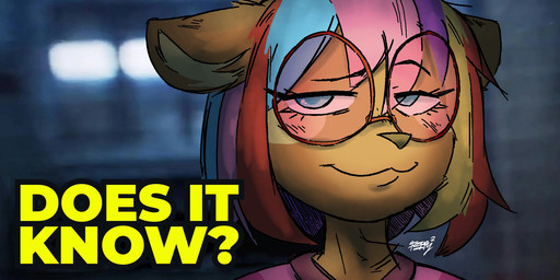 anthro blue_eyes blue_hair brown_body brown_fur cheek_spots clothing ear_tuft eyebrows eyelashes eyewear female fur glasses hair orange_hair pink_clothing pink_hair pink_shirt pink_topwear purple_hair red_hair round_glasses shirt smile smirk solo tan_inner_ear text topwear tuft floppysquared does_he_know_(meme) melody_nosurname deer mammal 2024 2:1 bust_portrait english_text hi_res meme portrait reaction_image signature trans_(lore) trans_woman_(lore)