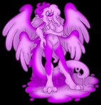 4_wings anthro antlers biped blue_eyes breast_grab breasts countershade_arms countershade_face countershade_legs countershade_tail countershade_torso countershade_wings countershading digitigrade featureless_breasts featureless_crotch female goo_drip hand_on_breast hand_on_butt hand_on_own_butt horn multi_wing navel one_eye_closed puddle purple_body simple_background smile solo standing tail transparent_background wings aakashi mythology maya_(aakashi) dragon goo_creature kaiju mythological_creature mythological_scalie scalie 2013 alpha_channel colored