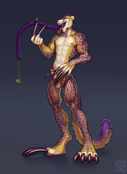 anthro areola balls biped bodily_fluids claws dildo erection fur genital_fluids genitals hair hyper_claws leopard_spots long_claws long_nails male nipple_piercing nipples open_mouth penile_spines penis piercing precum sex_toy simple_background solo spots standing tail teeth toe_claws tongue tongue_out longblueclaw felid leopard mammal pantherine 2021 digital_media_(artwork) full-length_portrait hi_res portrait