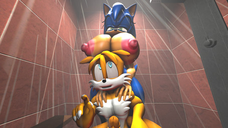 anthro bathing big_breasts blue_body blue_fur breasts crossgender duo erection female fur genitals hair male male/female mtf_crossgender nipples nude penis shower showering tail boiboi9999 sega sonic_the_hedgehog_(series) miles_prower sonic_the_hedgehog canid canine eulipotyphlan fox hedgehog mammal 16:9 3d_(artwork) digital_media_(artwork) hi_res source_filmmaker_(artwork) widescreen