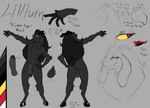 anthro male solo text karmakitsune lillium_(karmakitsune) bovid caprine goat mammal english_text hi_res model_sheet