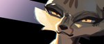 ambiguous_gender angry anthro black_nose cheek_tuft close-up eyelashes facial_tuft frown frowning_at_viewer fur glowing glowing_eyes half-closed_eyes looking_at_viewer narrowed_eyes shadow simple_background solo thick_eyelashes tuft yellow_eyes el-k akino_(el-k) cheetah felid feline mammal digital_media_(artwork) headshot_portrait hi_res portrait shaded sketch female_(lore)