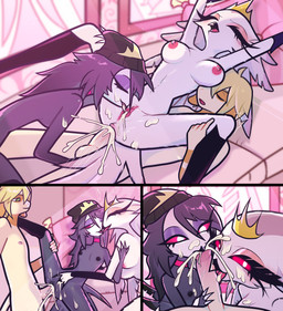anal anthro ass_to_mouth ass_to_other_mouth beak beak_fetish beak_play beak_sex beakjob bisexual bodily_fluids breast_size_difference breasts cleanup_blowjob collaborative collaborative_fellatio collaborative_oral collaborative_sex cum cum_in_ass cum_in_mouth cum_in_vagina cum_inside cum_on_face cunnilingus felching fellatio female female/female genital_fluids genitals group humanoid_genitalia humanoid_penis kissing male male/female nipples non-mammal_nipples oral penile penis sex trio vaginal k_kp_18 hellaverse helluva_boss nintendo pokemon leo_(velociripper) octavia_(helluva_boss) stella_(helluva_boss) avian bird demon generation_2_pokemon owl pokemon_(species) smeargle hi_res daughter_(lore) incest_(lore) mother_(lore) mother_and_child_(lore) mother_and_daughter_(lore) parent_(lore) parent_and_child_(lore) parent_and_daughter_(lore)