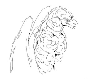 anthro back_wings biceps big_muscles head_ridge huge_muscles male mouth_closed muscular muscular_male nude nude_anthro nude_male overbite scales side_view simple_background snout solo teeth teeth_showing white_background wings kingarthur_i tyrak_(kingarthur_i) lizard reptile scalie 2024 aliasing binary_drawing black_and_white digital_drawing_(artwork) digital_media_(artwork) half-length_portrait line_art monochrome portrait sketch