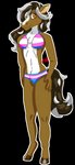 amber_eyes anthro bikini brown_body brown_eyes brown_fur brown_hair brown_mane brown_tail bulge clothing fur gynomorph hair hooves intersex leaning lgbt_pride long_hair long_mane mane markings multicolored_body multicolored_hair pride_colors smile solo swimwear tail transgender_pride_colors two-piece_swimsuit two_tone_body two_tone_hair white_body white_fur white_hair white_markings white_tail zer0rebel4 daisy_(zer0rebel4) equid equine horse mammal alpha_channel digital_media_(artwork) hi_res trans_(lore) trans_woman_(lore)