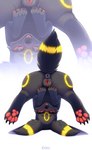 anus black_body blush butt feet female feral genitals humanoid_genitalia humanoid_pussy pawpads paws puffy_anus pussy soles solo toes dinoalpaka nintendo pokemon eeveelution generation_2_pokemon pokemon_(species) umbreon absurd_res hi_res