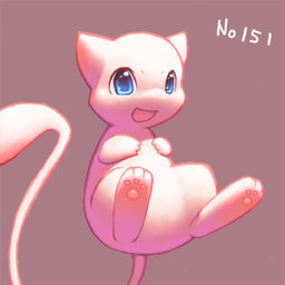 3_fingers 3_toes ambiguous_gender belly blue_eyes daww digitigrade featureless_crotch featureless_ears feet feral fingers fur glistening glistening_eyes glistening_paw glistening_pawpads happy hindpaw light long_tail looking_at_viewer no_eyebrows no_eyelashes noseless nude nude_ambiguous number open_mouth open_smile outline pawpads paws pink_background pink_belly pink_body pink_chest pink_crotch pink_ears pink_face pink_feet pink_fur pink_hands pink_head pink_insides pink_legs pink_outline pink_pawpads pink_paws pink_tail shadow simple_background smile smiling_at_viewer solo tail thin_tail toes toothless_mouth white_sclera pikohammer nintendo pokemon generation_1_pokemon legendary_pokemon mew_(pokemon) pokemon_(species) 1:1 colored digital_drawing_(artwork) digital_media_(artwork) lighting low_res portrait shaded source_request