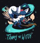 broom cleaning_tool clothing female hat headgear headwear solo witch_hat unknown_artist nintendo pokemon fan_character tammy_meowstic felid feline generation_6_pokemon mammal meowstic pokemon_(species) tammy_(disambiguation) absurd_res hi_res