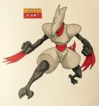 2017 3_toes 4_fingers alternate_color ambiguous_gender anthro anthrofied avian beak biped bird black_body black_claws claws english_text fakemon featureless_crotch feet fighting_pose fingers firefightdex fist foreshortening front_view frown full-length_portrait generation_2_pokemon grey_beak grey_body hatching_(art) hi_res humanoid_hands marco_fanjul marker_(artwork) mixed_media multicolored_body nintendo no_pupils nude pen_(artwork) pokemon pokemon_(species) pokemorph portrait pose pseudo_clothing red_body red_claws red_tail retractable_claws shaded shadow simple_background skarmory slim solo spread_legs spreading standing tail text toe_claws toes toony traditional_media_(artwork) white_background wide_stance yellow_eyes