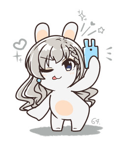 alternate_species anthro bangs black_eyebrows blue_ear_piercing blue_eyes blush blush_lines braided_hair cellphone closed_smile ear_piercing electronics eyebrow_through_hair eyebrows eyelashes eyelashes_through_hair featureless_crotch featureless_feet feet female female_anthro fur furrification grey_hair hair heart_symbol holding_cellphone holding_object holding_phone lidded_eyes light long_ears long_hair mitten_hands mouth_closed noseless nude nude_anthro nude_female number one_eye_closed phone piercing pink_tongue pose rabbidification simple_background smile solo sparkles star tan_blush tan_body tan_eyelids tan_inner_ear tan_skin tongue tongue_out translucent translucent_hair wavy_hair white_background white_body white_fur charisuke cygames idolmaster idolmaster_cinderella_girls raving_rabbids rayman_(series) ubisoft hayate_hisakawa lagomorph mammal rabbid 2024 absurd_res colored crossover digital_drawing_(artwork) digital_media_(artwork) full-length_portrait hi_res japanese_description lighting portrait shaded simple_shading