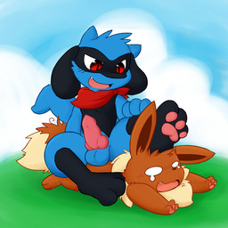 animal_genitalia animal_penis balls canine_penis duo eevee feral knot male male/male nintendo oob penis pokémon riolu scarf simple_background video_games young

Rating: Explicit
Score: 8
User: naughtea
Date: April 01, 2016
