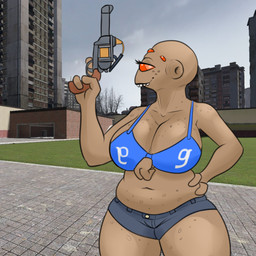 big_breasts breasts clothed clothing female looking_at_viewer multi_eye not_furry smile solo thick_thighs blackbetty garry's_mod half-life valve valve_corporation alien humanoid vortigaunt 1:1 absurd_res hi_res