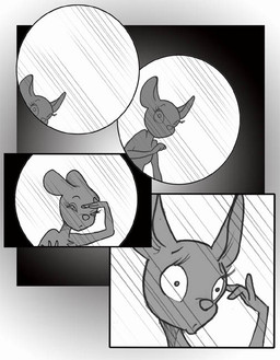 4_fingers anthro bald bald_female big_ears constricted_pupils eyelashes female fingers nude nude_female pupils small_pupils surprised wince chris_fischer chip_'n_dale_rescue_rangers disney gadget_hackwrench mammal mouse murid murine rodent