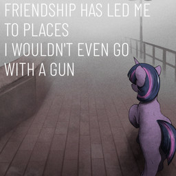 boardwalk female feral fetlocks fog hooves horn pier raised_hoof solo walking czu friendship_is_magic hasbro konami my_little_pony mythology silent_hill twilight_sparkle_(mlp) equid equine mammal mythological_creature mythological_equine unicorn 1:1 absurd_res hi_res