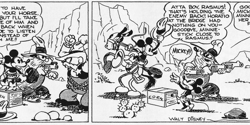 anthro beard boots bottomwear bowler_hat cactus clothed clothing cowboy_boots cowboy_hat dialogue eyewear facial_hair female feral footwear gloves group hands_up handwear hat headgear headwear male open_mouth outside pants pegleg plant shoes standing text floyd_gottfredson roy_nelson disney public_domain mickey_mouse minnie_mouse pegleg_pete pete_(disney) uncle_mortimer bulldog canid canine canis domestic_dog equid equine horse mammal mastiff molosser mouse murid murine rodent 1930 20th_century absurd_res ancient_art black_and_white comic dated english_text hi_res long_image monochrome wide_image