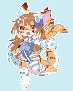 accessory anthro biped blue_background blue_highlights blue_markings blue_pawpads brown_hair brown_markings clothed clothing countershade_arms countershade_face countershade_hands countershade_neck countershade_tail countershade_torso countershading ear_markings eyewear female fin fin_markings fully_clothed garter_straps glasses green_eyes hair hair_accessory hand_outstretched highlights_(coloring) hip_fins markings multicolored_eyes on_one_leg one-piece_swimsuit open_mouth open_smile orange_body pawpads pink_inner_ear red_eyes simple_background smile solo standing striped_markings stripes swimwear tail tail_fin three-quarter_view translucent two_tone_eyes white_highlights unknown_artist potatoshark_(potatoximon) fish marine shark 2024 4:5 colored hi_res