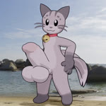 anthro balls beach beady_eyes bell bell_collar big_balls big_penis black_eyes bouncing_balls bouncing_penis circumcised collar digitigrade eyes_closed flaccid fur genitals glans grey_body grey_ears grey_fur grey_nose hand_on_hip huge_balls huge_penis humanoid_genitalia humanoid_penis hyper hyper_balls hyper_genitalia hyper_penis male multicolored_body multicolored_fur nude penis photo_background pink_glans red_collar rock sand shadow sky skyscape smile solo standing tail thrusting two_tone_body two_tone_fur water whiskers white_balls white_body white_fur white_penis fanfurry amphibian axolotl domestic_cat felid feline felis hybrid mammal marine mole_salamander salamander 1:1 2024 3d_(artwork) 3d_animation animated digital_media_(artwork) loop no_sound photography_(artwork) short_playtime webm