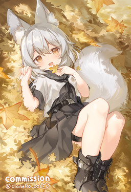 asian_clothing boots bottomwear clothed clothing east_asian_clothing female footwear grey_hair hair japanese_clothing japanese_school_uniform kerchief leaf lying maple_leaf on_back school_uniform serafuku shoes skirt solo uniform young young_female young_humanoid cloneko_(zelmeledf2) animal_humanoid canid canid_humanoid canine canine_humanoid fox_humanoid humanoid mammal mammal_humanoid 2025 hi_res