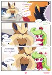 absurd_res ace_the_stoutland_(special_services) anthro braixen canid canine clothing collar color_coded color_coded_text comic conjoined_speech_bubble dialogue duo ellie_the_braixen english_text female feral generation_5_pokemon generation_6_pokemon generation_7_pokemon heart_after_signature heart_after_text heart_before_signature heart_in_signature heart_symbol hi_res linked_speech_bubble maid_uniform male mammal name_drop name_in_dialogue nikkibunn nintendo number open_mouth page_number pokemon pokemon_(species) polygonal_speech_bubble signature speech_bubble stoutland teeth text text_with_heart tongue tongue_out tsareena uniform