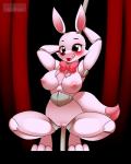 3_toes anthro blush breasts chest_tuft erect_nipples eyelashes eyeshadow feet female fur genitals lipstick machine makeup nipples pole pussy ribbons solo spread_legs spreading stage toes tongue tuft kloudmutt five_nights_at_freddy's five_nights_at_freddy's_2 scottgames mangle_(fnaf) animatronic canid canine fox mammal robot 2015 4:5 digital_media_(artwork) hi_res