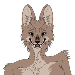 big_ears brown_eyes female fur orange_body orange_fur smile smiling_at_viewer solo teeth white_body white_fur silverywhite canid canine dhole humanoid mammal 1:1